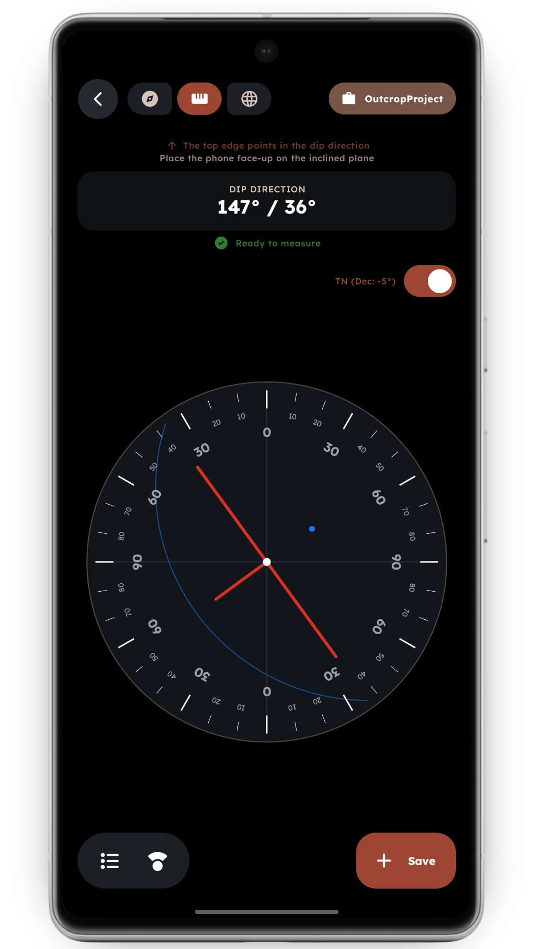 Compass — clinómetro